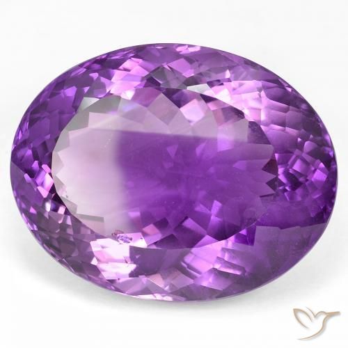 Amatista Medium Dark-Violet natural de 50.87 ct, Ovalada, VS