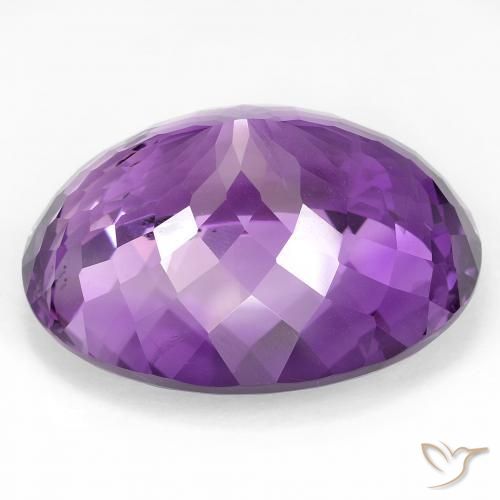 Amatista Medium Dark-Violet natural de 50.87 ct, Ovalada, VS