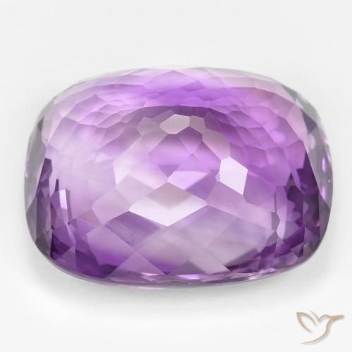 Amatista Violeta medio natural de 45.20 ct, Forma Cojín, VVS-VS