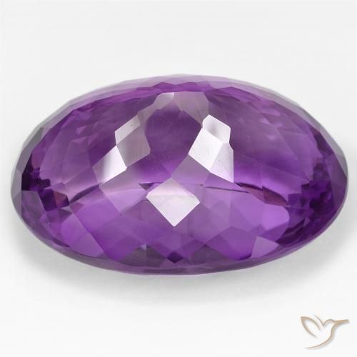 Amatista Rosado-violeta medio natural de 100.83 ct, Ovalada, VVS