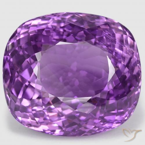 95.38ct Natural Violeta púrpura medio Amatista, Forma Cojín, VS