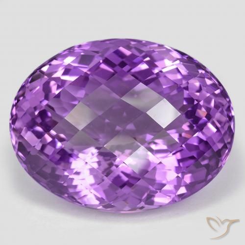 59.13ct Natural Violeta púrpura medio Amatista, Ovalada, VVS-VS