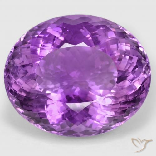82.49ct Natural Violeta rosado vívido Amatista, Ovalada, VVS