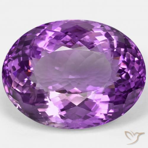 85.07ct Natural Violeta rosado vívido Amatista, Ovalada, VVS-VS