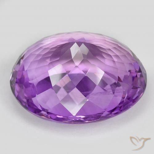 Amatista Violeta vívido natural de 62.72 ct, Ovalada, VVS-VS