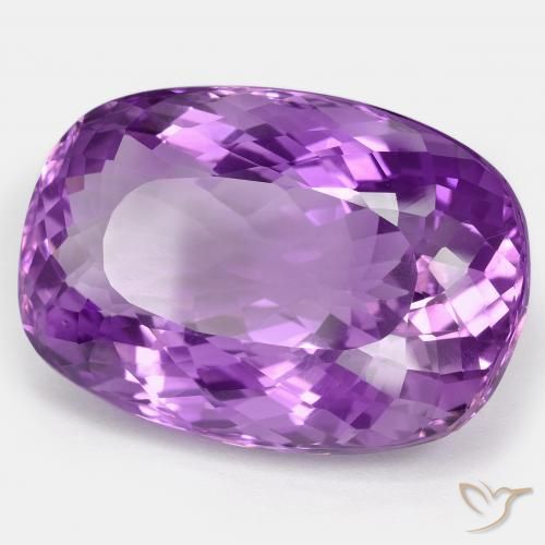Amatista Violeta vívido natural de 72.62 ct, Forma Cojín, VVS
