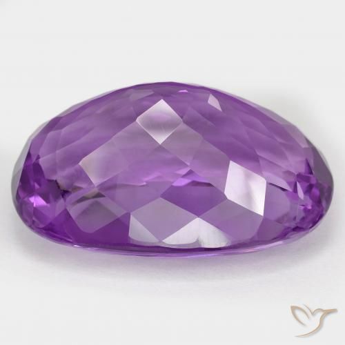 Amatista Violeta vívido natural de 72.62 ct, Forma Cojín, VVS