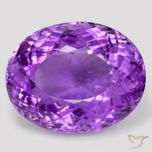 75.75ct Natural Violeta vívido Amatista, Ovalada, VVS