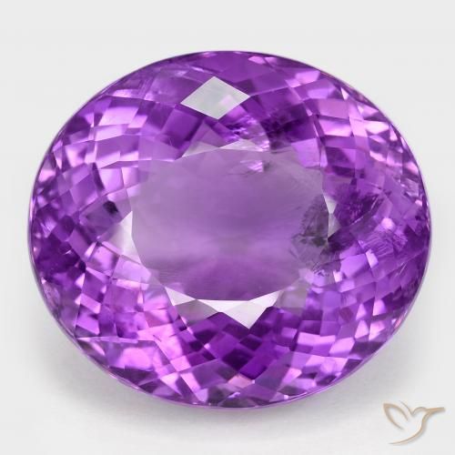58.32ct Natural Violeta intenso Amatista, Ovalada, VS