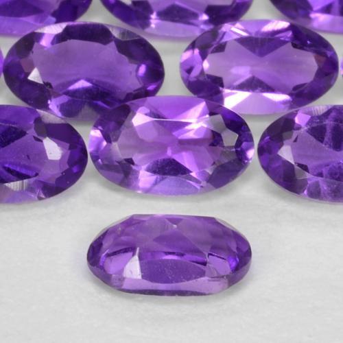 Amatista violeta medio natural de 0,21 ct, corte óvalo, VS