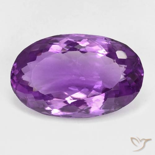 18.70ct Natural Violeta medio Amatista, Ovalada, VVS-VS