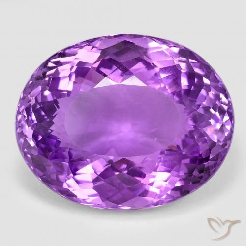 50.94ct Natural Violeta púrpura intenso Amatista, Ovalada, VVS