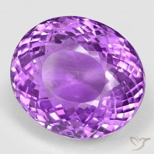 Amatista Violeta púrpura natural de 73.50 ct, Ovalada, VVS-VS
