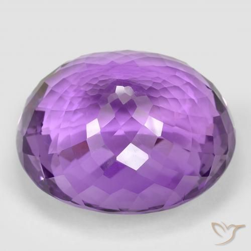 Amatista Violeta púrpura natural de 73.50 ct, Ovalada, VVS-VS