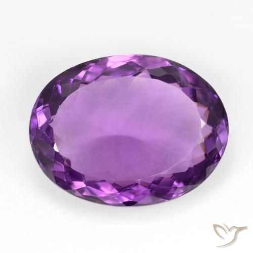 12.14ct Natural Violeta rosado vívido Amatista, Ovalada, VVS