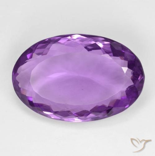 15.10ct Natural Violeta intenso Amatista, Ovalada, VVS-VS