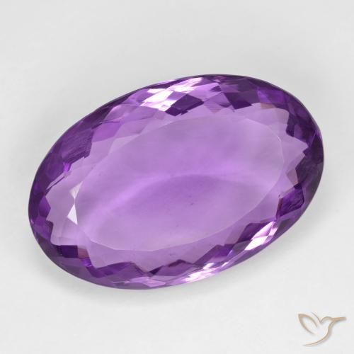 Amatista Violeta intenso natural de 15.10 ct, Ovalada, VVS-VS