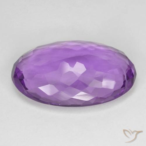 Amatista Violeta intenso natural de 15.10 ct, Ovalada, VVS-VS