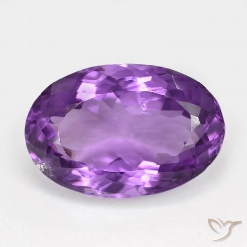 15.45ct Natural Violeta medio Amatista, Ovalada, VS
