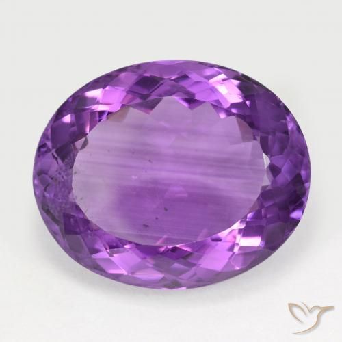 19.27ct Natural Violeta vívido Amatista, Ovalada, VS