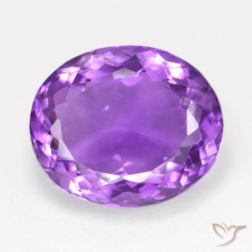 13.38ct Natural Violeta oscuro Amatista, Ovalada, VVS-VS