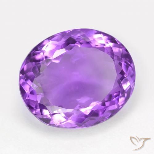 Amatista Violeta oscuro natural de 13.38 ct, Ovalada, VVS-VS