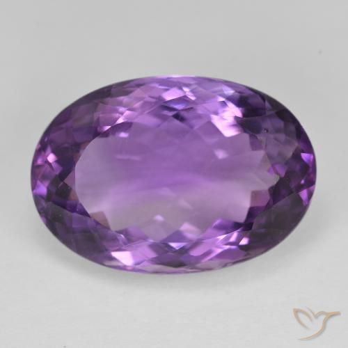 14.30ct Natural Violeta intenso Amatista, Ovalada, VS