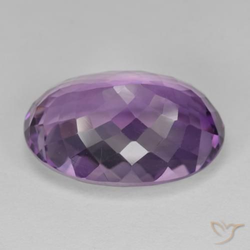 Amatista Violeta intenso natural de 14.30 ct, Ovalada, VS