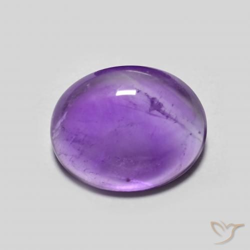 3.21ct Natural Violeta oscuro Amatista, Ovalada, Transparente