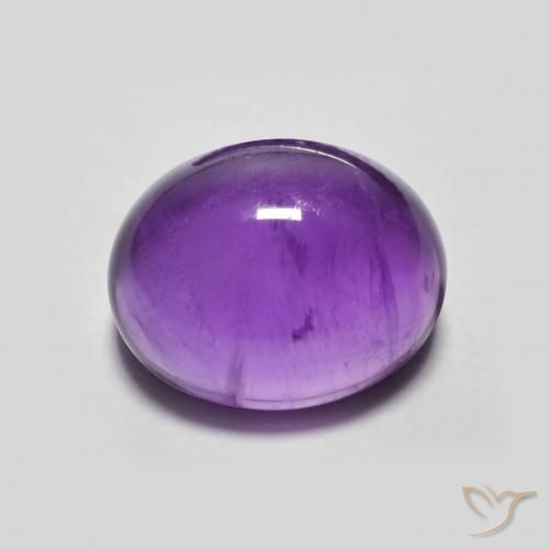 3.69ct Natural Violeta intenso Amatista, Ovalada, Transparente