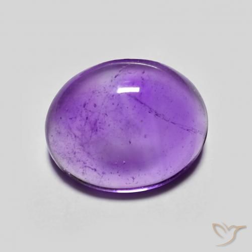 3.99ct Natural Violeta oscuro Amatista, Ovalada, Transparente