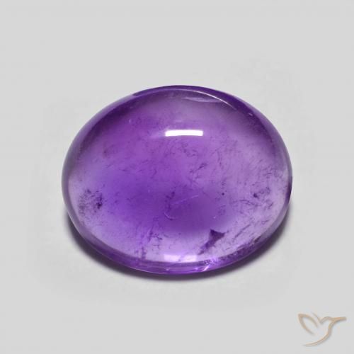 3.46ct Natural Violeta intenso Amatista, Ovalada, Transparente
