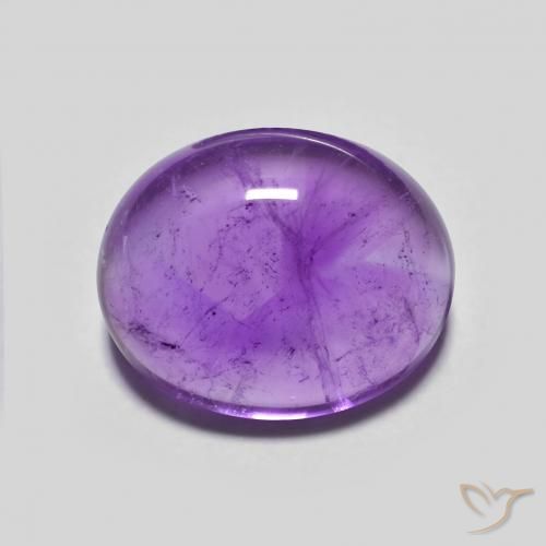 4.09ct Natural Violeta oscuro Amatista, Ovalada, Transparente