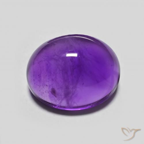 4.17ct Natural Violeta vívido Amatista, Ovalada, Transparente