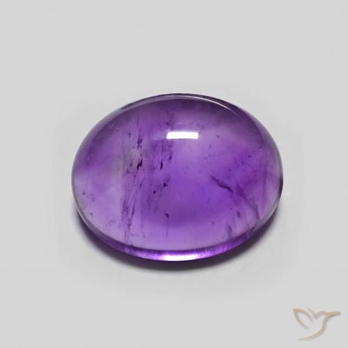 3.02ct Natural Violeta oscuro Amatista, Ovalada, Transparente