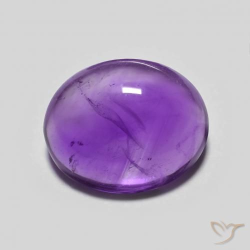 3.61ct Natural Violeta oscuro Amatista, Ovalada, Transparente