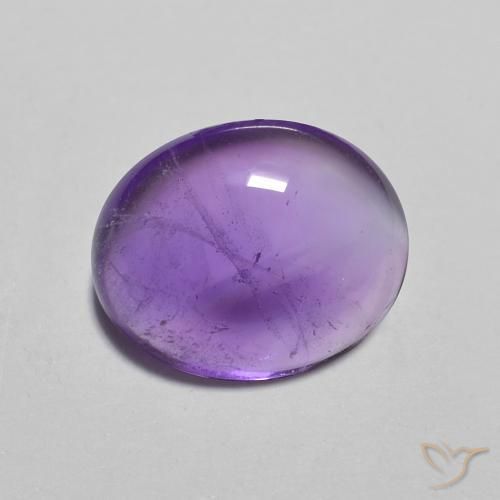 Amatista Medium Light-Violet natural de 2.51 ct, Ovalada, Transparente
