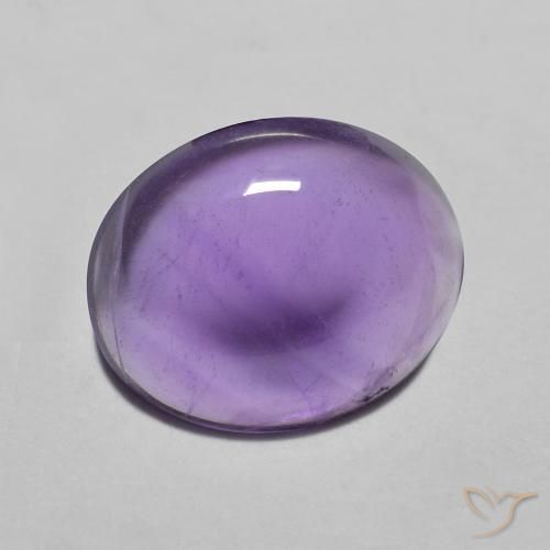 Amatista Violeta medio natural de 2.82 ct, Ovalada, Transparente