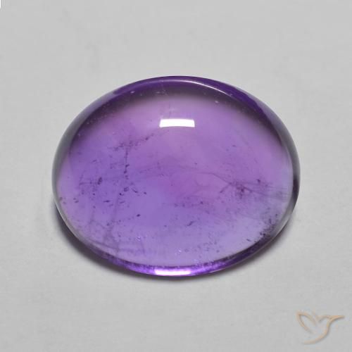 Amatista violeta intenso natural de 3,80 ct, corte óvalo, transparente