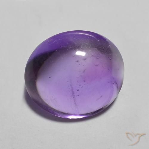 Amatista Violeta intenso natural de 3.54 ct, Ovalada, Transparente