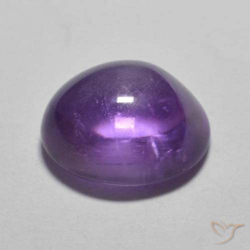 Amatista Violeta intenso natural de 3.54 ct, Ovalada, Transparente