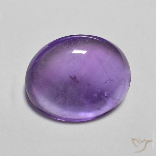 Amatista Violeta rosado natural de 3.55 ct, Ovalada, Transparente