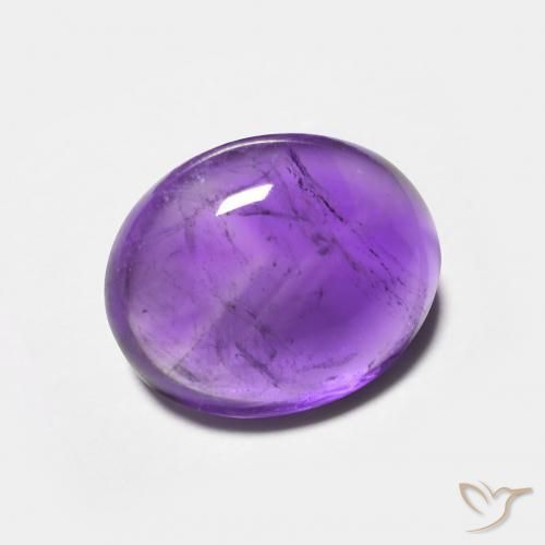 Amatista Violeta púrpura natural de 3.64 ct, Ovalada, Transparente