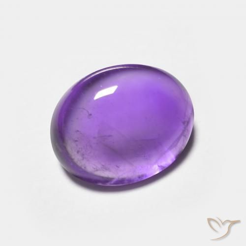 Amatista Violeta oscuro natural de 2.82 ct, Ovalada, Transparente