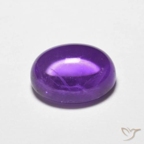 Amatista Violeta oscuro natural de 2.82 ct, Ovalada, Transparente