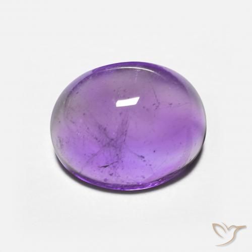 3.36ct Natural Violeta púrpura intenso Amatista, Ovalada, Transparente
