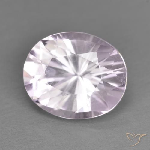 Amatista Violeta rosáceo claro natural de 4.69 ct, Ovalada, VVS