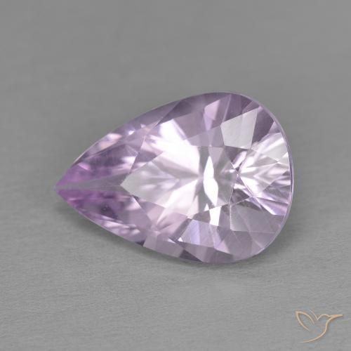 Amatista Violeta iris claro natural de 4.65 ct, En forma de pera, VVS