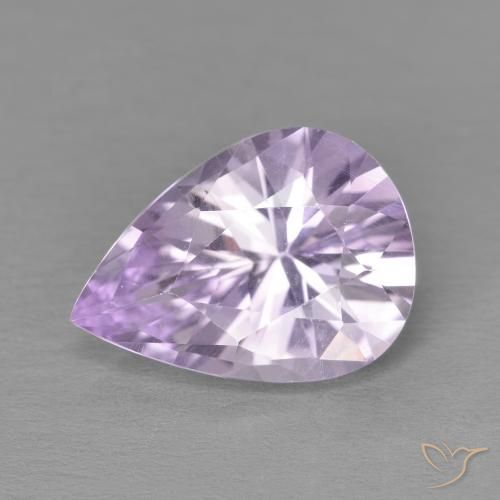 Amatista Violeta claro natural de 3.36 ct, En forma de pera, VVS