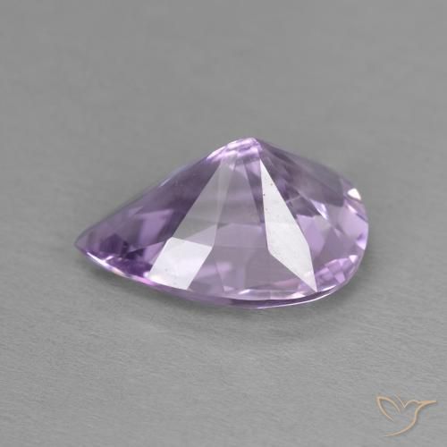 Amatista Violeta medio natural de 3.15 ct, En forma de pera, VVS
